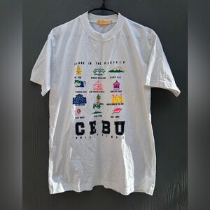 Vintage 90s Souvenir Tee Shirt Cebu Philippines Size MD